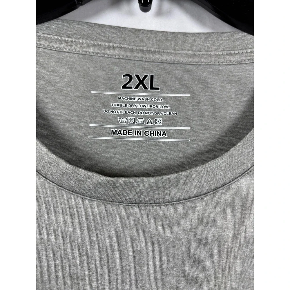 Lot of 4 Mens 2XL Heathered Performance T-Shirts Short Sleeve Crew Neck Basics - Picture 9 of 13